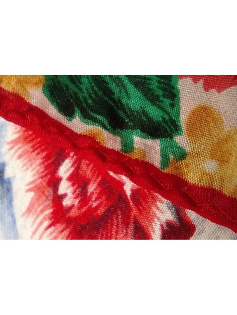 Vintage 100% Pure Silk Scarf Roses Periwinkle Red Tulips Florals Chinese Silk